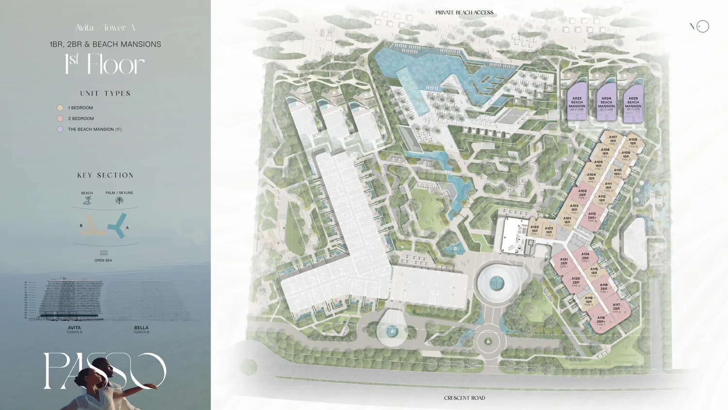First floor plan of Passo By Beyond, featuring beach mansions and residential